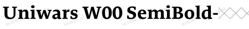 Uniwars W00 SemiBold字体转换